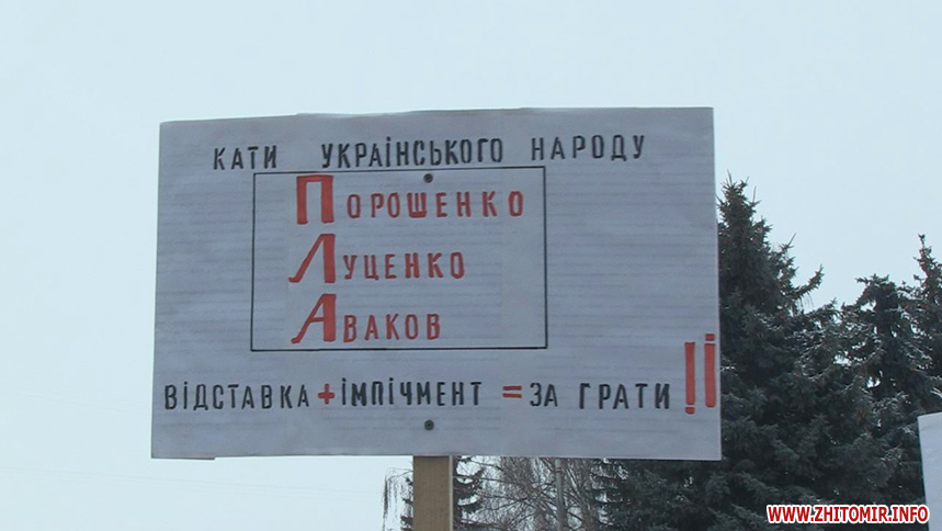 Требуем добровольной отставки президента Порошенко - митинг в Житомире