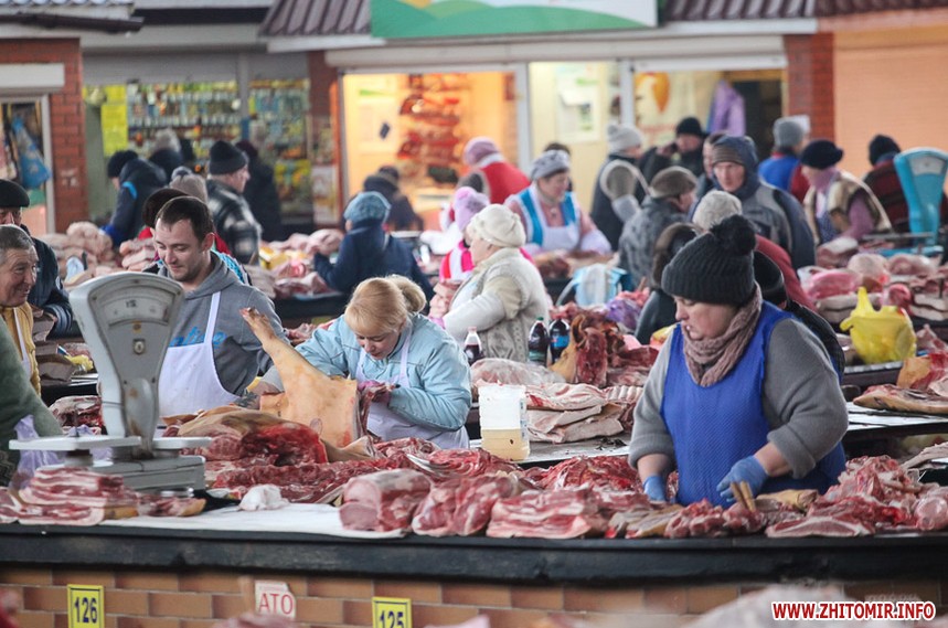 Ціни на мясо овочі фрукти в Житомирі на рику