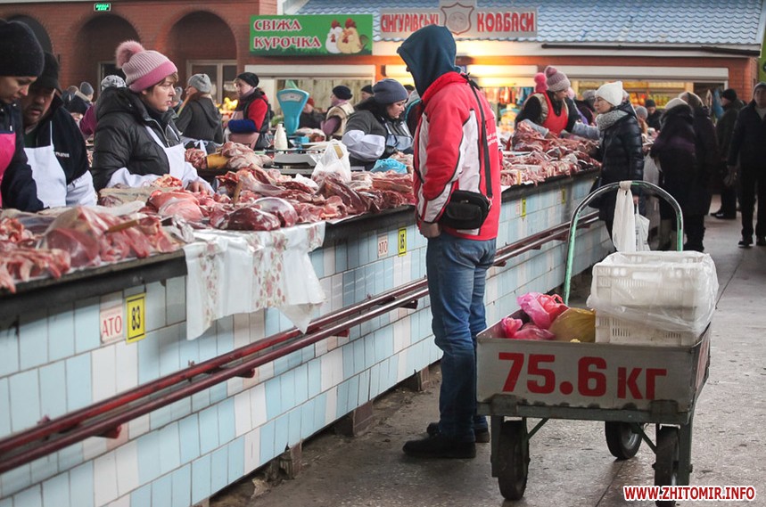 Ціни на мясо овочі фрукти в Житомирі на рику